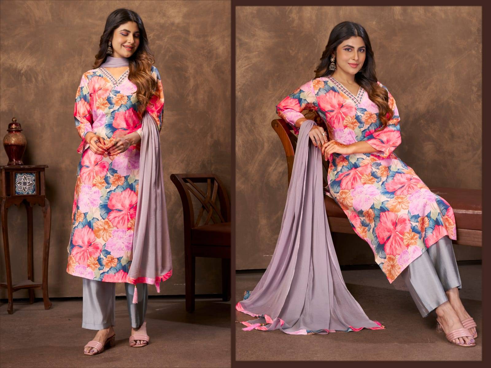 Kashvi vol-2 BY Moksh International  9012 to 9014 series Stylish Fancy stitched dresses At Wholesale Price